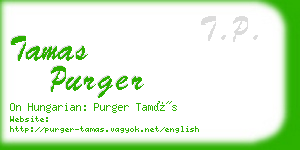 tamas purger business card